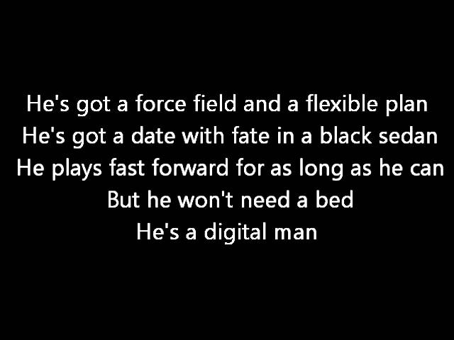 Rush-Digital Man (Lyrics) - YouTube